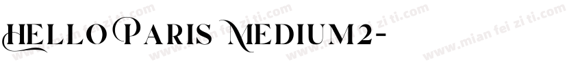 Hello Paris Medium2字体转换